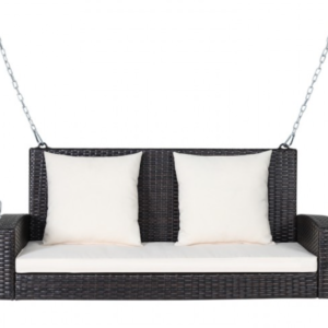 Hängebank 2-Sitzer aus Polyrattan mit Kissen
